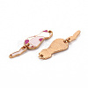 Eco-Friendly Alloy Enamel Pendants X-ENAM-T011-84A-NR-3