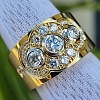 Brass Micro Pave Cubic Zirconia Finger Rings FS-WG4CA91-03-1