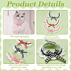 3Pcs 3 Colors Acrylic Fibers Cat Bowknot Collar AJEW-FG0004-34-4