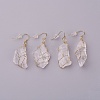 Natural Quartz Crystal Dangle Earrings EJEW-F228-A01-1