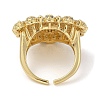 Rack Plating Brass Micro Pave Cubic Zirconia Cuff Finger Rings for Women RJEW-C114-21A-G-3