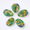 Printed Natural Cowrie Shell Beads X-SHEL-S274-27-2