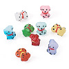9Pcs 9 Colors Handmade Lampwork Enamel Beads LAMP-TA0001-70-3