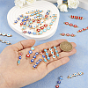 50Pcs 25 Styles Alloy Enamel Connector Charms FIND-TA0003-23-6