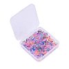 100Pcs 5 Colors Handmade Foil Glass Charms FOIL-CJ0001-09-7