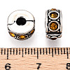 Brass Rhinestone European Clasps LS-KK-N291-01AS-09-3