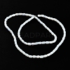 Frosted Imitation Jade Glass Beads Strands GLAA-P058-07A-09-3