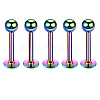 304 Stainless Steel Round Internally Threaded Labrets for Women Men WG9B6EB-26-1