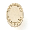 Oval Flower Frame Brass Stamp Heads AJEW-M037-07G-02-2