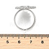 Tarnish Resistant 304 Stainless Steel Cuff Ring Findings PW-WG41752-02-4
