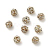 6mm Brass Crystal Rhinestone Beads KK-S519-01A-01G-2