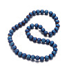 Frosted Electroplated Non-magnetic Synthetic Hematite Bead Strands G-E304-54-3