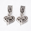 Tibetan Style Alloy European Dangle Charms MPDL-J041-14AS-1