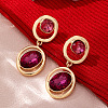 Alloy Rhinestone Stud Dangle Earrings for Women WG85C1A-01-2