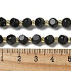 Natural Black Onyx(Dyed & Heated) Beads Strands G-K387-A03-01-5