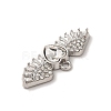 Rack Plating Alloy Rhinestone Charms PALLOY-O106-03P-02-3