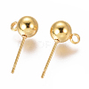 304 Stainless Steel Ear Stud Components STAS-F227-18D-G-2