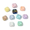50Pcs 10 Colors UV Plating Opaque Acrylic Beads PACR-CJ0001-47-8