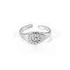 304 Stainless Steel Cuff Rings for Women FS-WG0DD3D-02-1