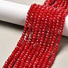 Dyed Natural Malaysia Jade Rondelle Beads Strands X-G-E316-2x4mm-25-1