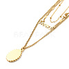 Ion Plating(IP) 304 Stainless Steel 3 Layer Necklace NJEW-P229-09G-3