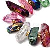 Electroplated Natural Quartz Crystal Beads Strands X-G-F800-F09-3