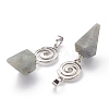Natural Labradorite Pendants G-O194-02-3