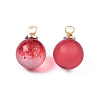 Two Tone Transparent Spray Painted Glass Pendants GLAA-N035-020A-C05-2