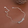 925 Thai Sterling Silver Anklets AJEW-BB60876-A-3
