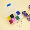 1 Box 8/0 Glass Seed Beads Round  Loose Spacer Beads SEED-X0050-3mm-12-6