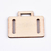 Undyed Natural Wooden Pendants WOOD-S058-021-3