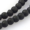 Frosted Glass Round Bead Strands GLAA-J064-4mm-02-1