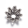Flower Tibetan Silver Bead Caps X-A475-2