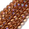 Synthetic Moonstone Beads Strands G-P528-J03-02-1