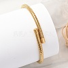 304 Stainless Steel Spring Bangles for Women BJEW-Z086-01G-01-1