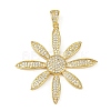 Brass Micro Pave Cubic Zirconia Pendants KK-M322-27G-1
