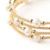 Natural Pearl Beads Four Loops Wrap Bracelets BJEW-JB06614-5