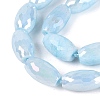 Anti-Tarnish Electroplate Glass Beads Strands EGLA-Q130-02A-05-3