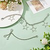4Pcs 2 Styles Star Alloy Charms Boot Strap Chains AJEW-CP0006-44-3