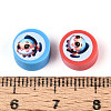 Printed Handmade Polymer Clay Beads CLAY-T022-12E-3