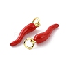 Rack Plating Brass Enamel Charms KK-C008-20G-04-3