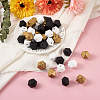 60Pcs 3 Colors Spray Painted Natural Wooden Beads WOOD-TA0001-61-7