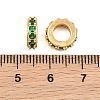 Brass Micro Pave Cubic Zirconia European Beads CU-CBAB99C-04G-02-2