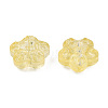 Transparent Spray Painted Glass Beads GLAA-N035-029-C06-3