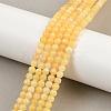Natural Yellow Jade Bead Strands X-G-K121-01-4mm-2