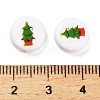Christmas Theme Printed Opaque Acrylic Beads OACR-R004-01A-4