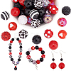 1 Set Mixed Style Acrylic Round Beads Sets SACR-PH0001-52H-1