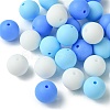 30Pcs 3 Colors Silicone Beads Round Rubber Bead 15MM Loose Spacer Beads for DIY Supplies Jewelry Keychain Making SIL-FS0001-01D-3