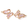 Brass Pave Faceted Glass Connector Charms FIND-Z020-03Q-2