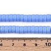 Opaque Solid Color Glass Beads Strands GLAA-N026-3x6mm-08-4